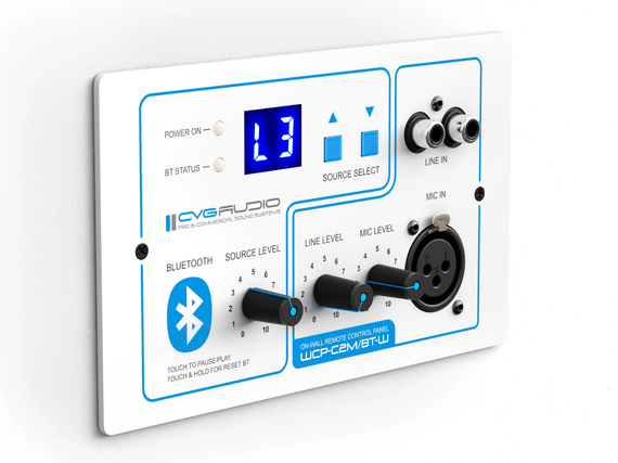 CVGAUDIO WCP-C2M/BT-W настенный зональный контроллер управления