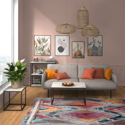 Консольный столик RIVVA loft,РАЗБОРНЫЙ,журнальный столик, приставной, тумба под телевизор, 80x80x25 см, ГРОСТАТ