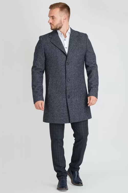 Мужское пальто (серое) С8
