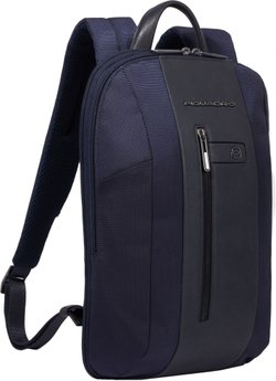 Рюкзак Piquadro Brief2 CA6383BR2/BLU темно-синий нейлон/натуральная кожа