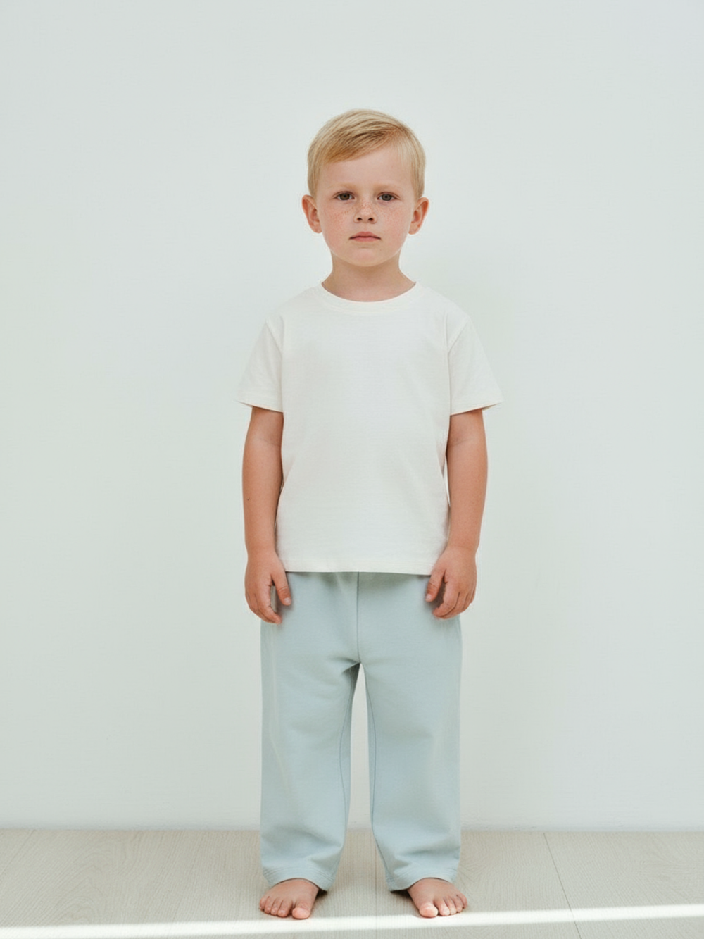 Брюки детские мятный/молочный