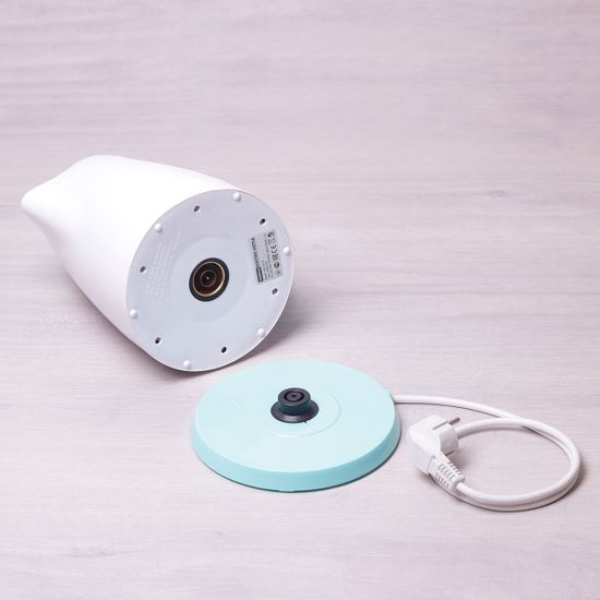 Чайник 1.7 л электрический пластик белый с бирюзовым Kamille KM 1717B