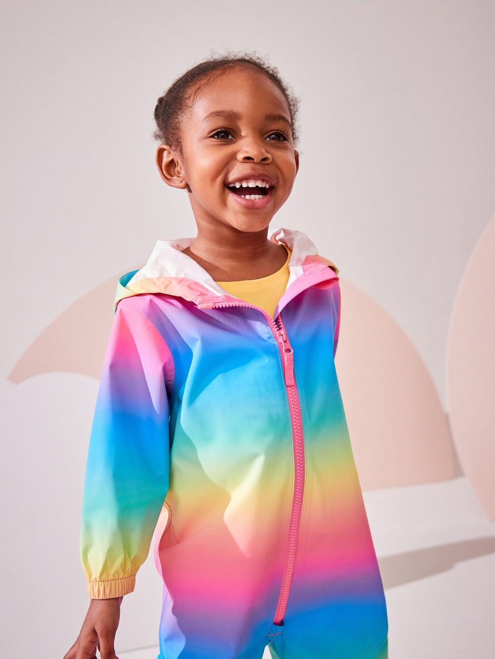 Комбинезон непромокаемый для девочки Next Q81-851, Розовый, Голубой, Желтый