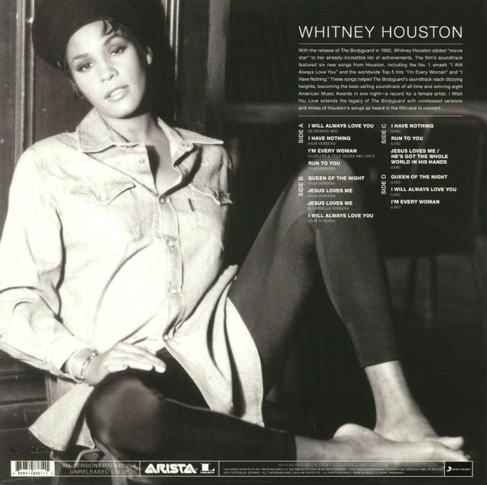Whitney Houston. I Wish You Love. More From The Bodyguard (2 LP). Purple Vinyl. Юбилейное издание на цветном виниле к 25-летию фильма "Телохранитель"