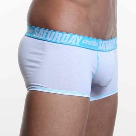 Мужские трусы боксеры белые Aussiebum My Day Saturday Hip AB00005