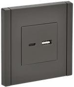 FORTE&PIANO Розетка USB A+C 3,1А FP350 серый IEK