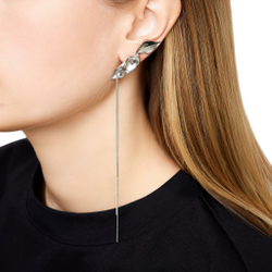 Серьги листья с длинными цепочками