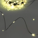 Гирлянда для улицы «Росинка» 10 м 100 ламп LED проволочн.пров. зелен., 8 реж.,IP-54, Теплый белый (солнечная батарея)