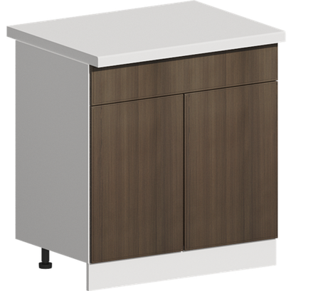 Кухня Модуль ШН1Я 800 Графит / Дуб французский