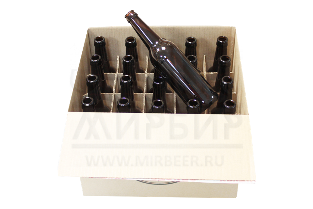 Бутылки пивные 0,5 л, 20 шт в картонной коробке МИРБИР