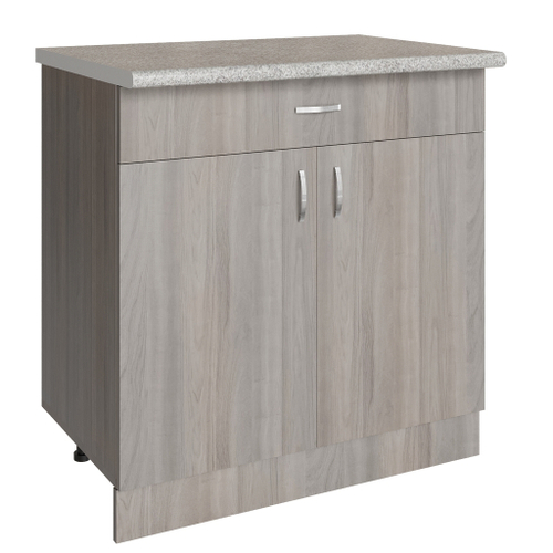 Стол разделочный 80 шимо/ясень светлый (1 ящик), столешница гранит пёстрый