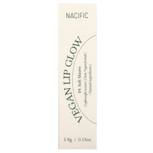 Nacific, Vegan Lip Glow, 04 Soft Mauve, 0.13 oz (3.9 g)