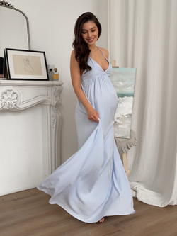 Сарафан хлопковый, длинный, на завязках через шею