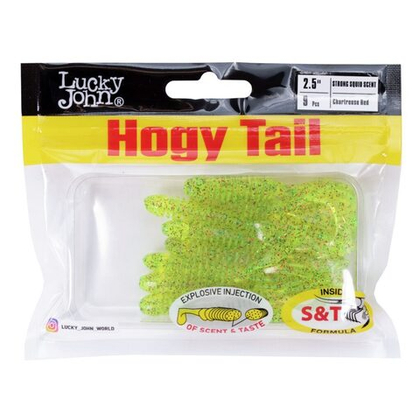 Твистер Lucky John Hogy Tail 2.5" (63.5 мм), 9шт/уп