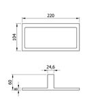 Полотенцедержатель 220 мм нерж. сталь CORINTO 16930.S матовый