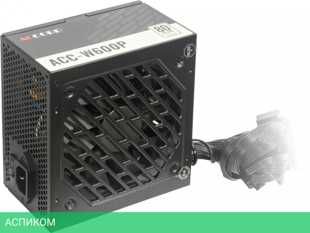Блок питания Accord ATX 600W 80 Plus White (ACC-W600P)