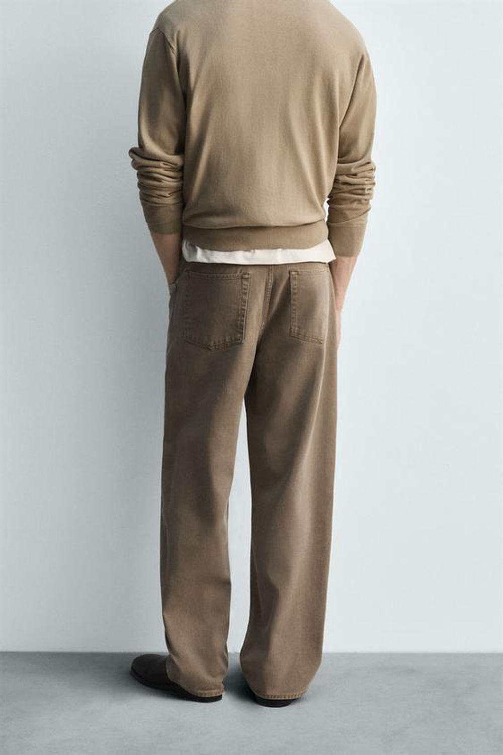 ZARA ДЖИНСЫ BARREL FIT - LIMITED EDITION, СВЕТЛО-КОРИЧНЕВЫЙ