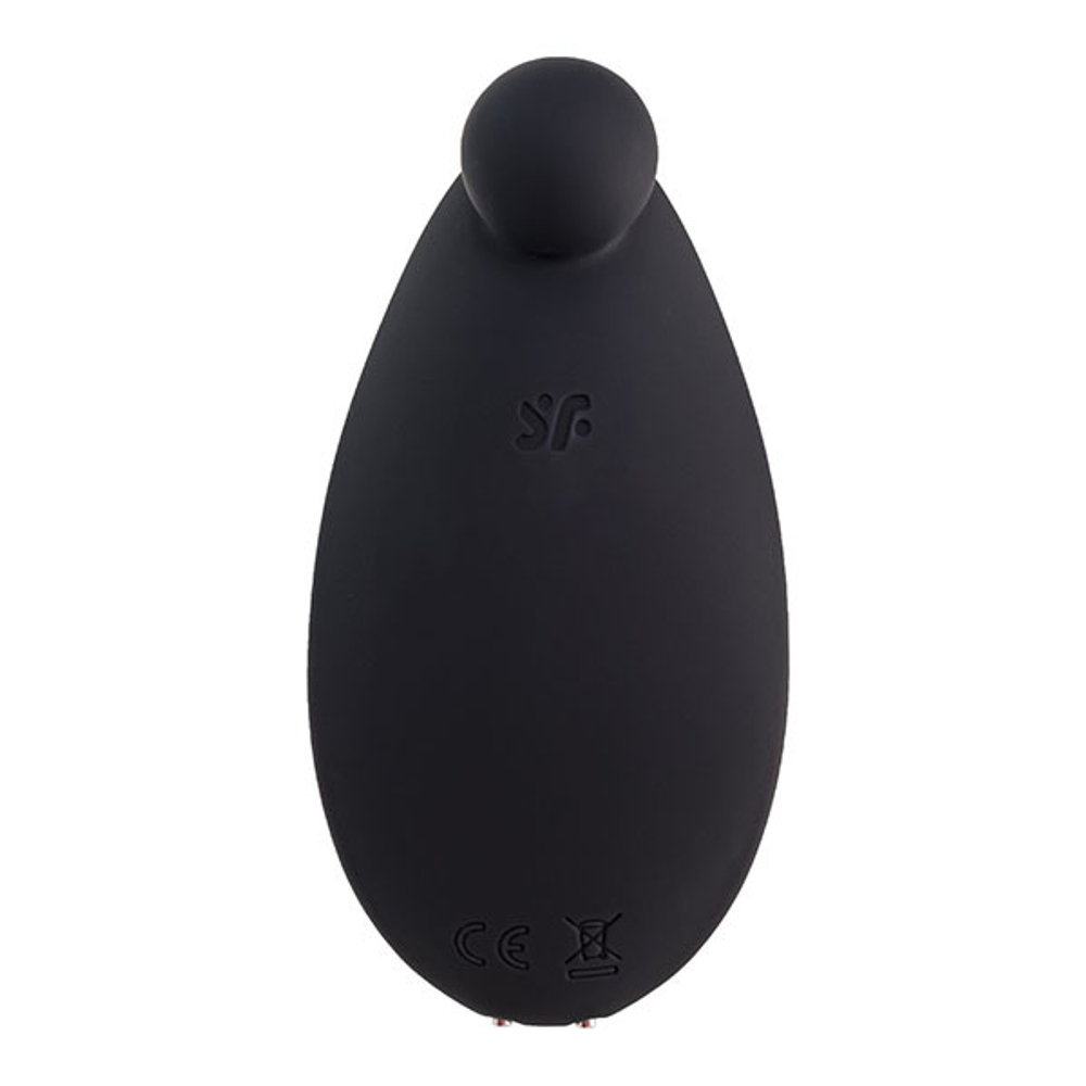 Черный вибростимулятор клитора 9см Satisfyer Spot On 2