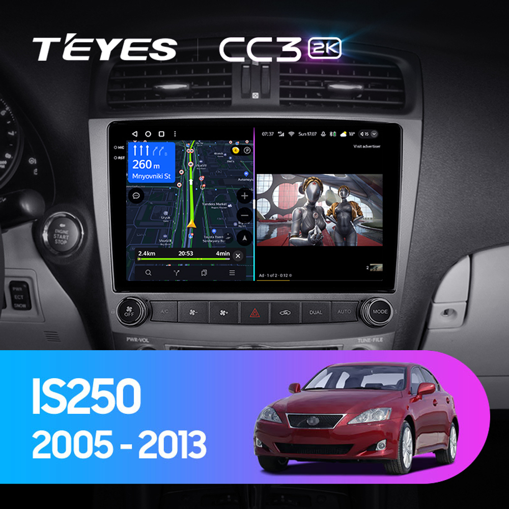 Teyes CC3 2K 10.2"для Lexus IS 250 2005-2013