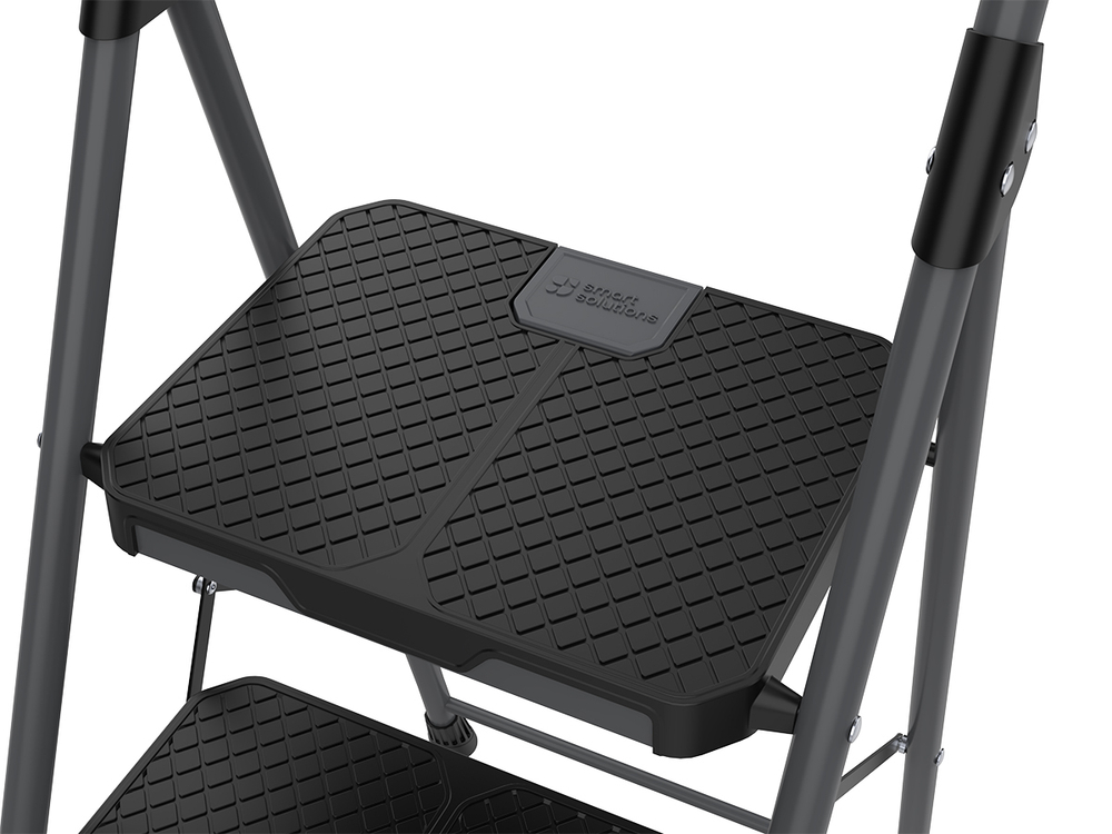 Стремянка stable, 3 ступени, 1 м, черная