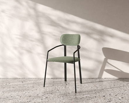 Стул LATITUDE Ror, Round, рогожка, черный/зеленый