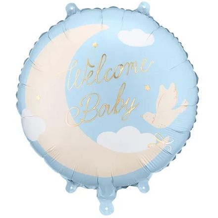 Круг "Welcome baby" нежно-голубой