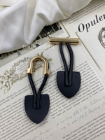 Застежка клевант черная с золотистыми металлическими элементами