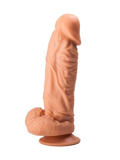 Фаллоимитатор с ярко выраженной головкой - 21 см. (Цвет: телесный)