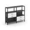 Shelf System Двухсекционный стеллаж трехярусный с ящиками SN.STM-323 Антрацит/Белый/Металл Черный 15