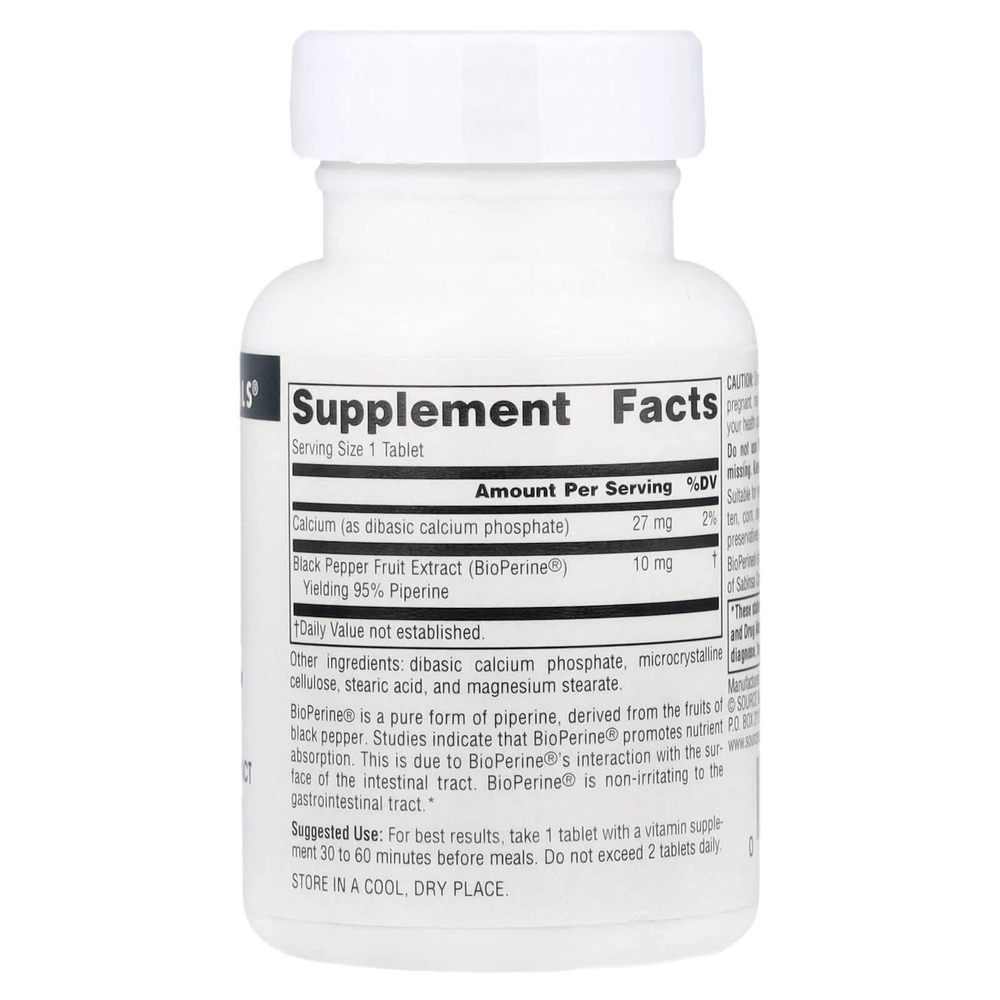 Source Naturals, BioPerine, 10 мг, 120 таблеток