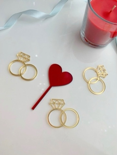 Свадебные колечки, 5 шт