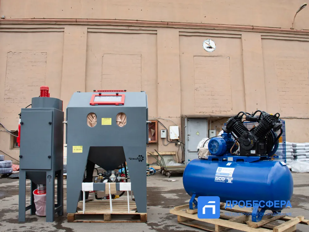 Доступное решение в комплекте: пескоструйная камера + компрессор