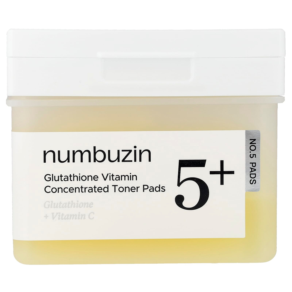 Numbuzin, № 5 тонер с глутатионом и витамином, 70 шт, 180 мл (6,08 жидк. унции)