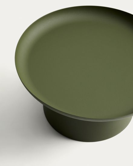 Уличный столик Arcola из зеленого алюминия, диаметр 70 см