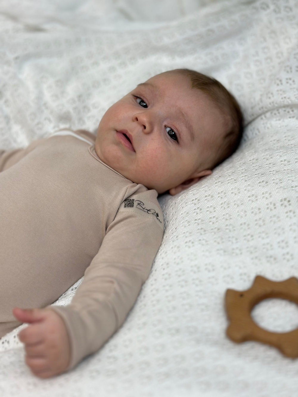 Боди на молнии с длинным рукавом Светлый кофе RinaAmari