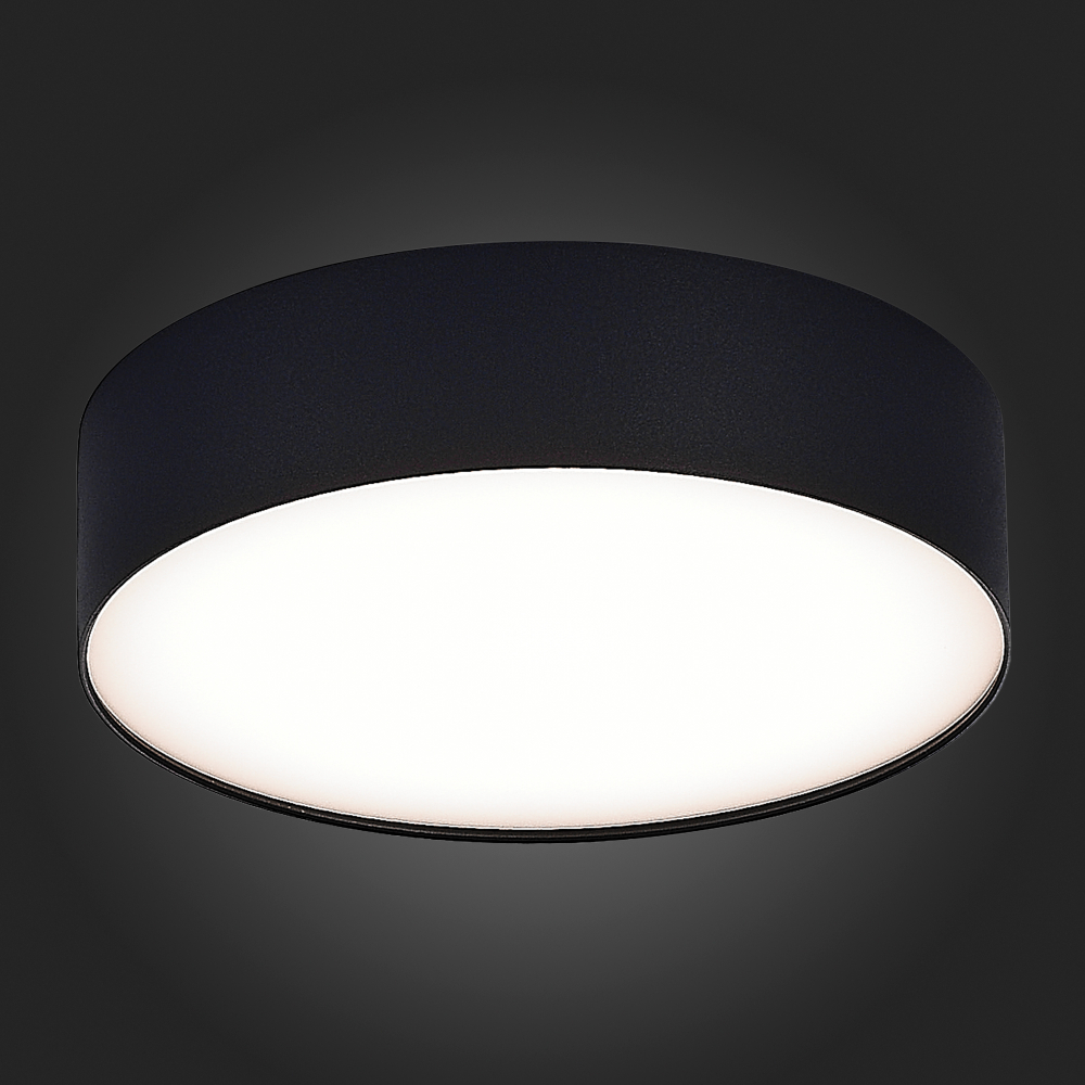 ST606.442.27 Светильник потолочный Черный LED 1*27W 4000K 2 430Lm Ra&gt;90 120° IP20 D220xH55 185-265V Накладные светильники