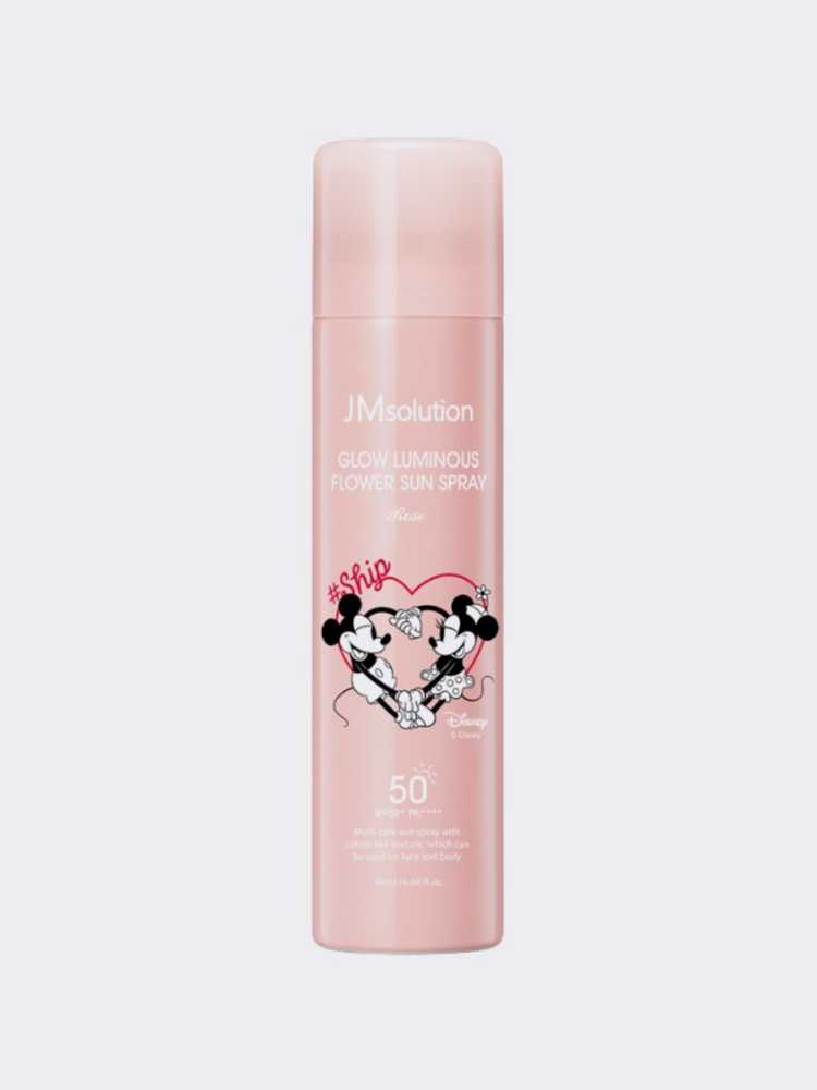 Увлажняющий солнцезащитный спрей с экстрактом розы JMsolution Disney Collection Heart Glow Luminous Flower Sun Spray SPF50+ PA++++