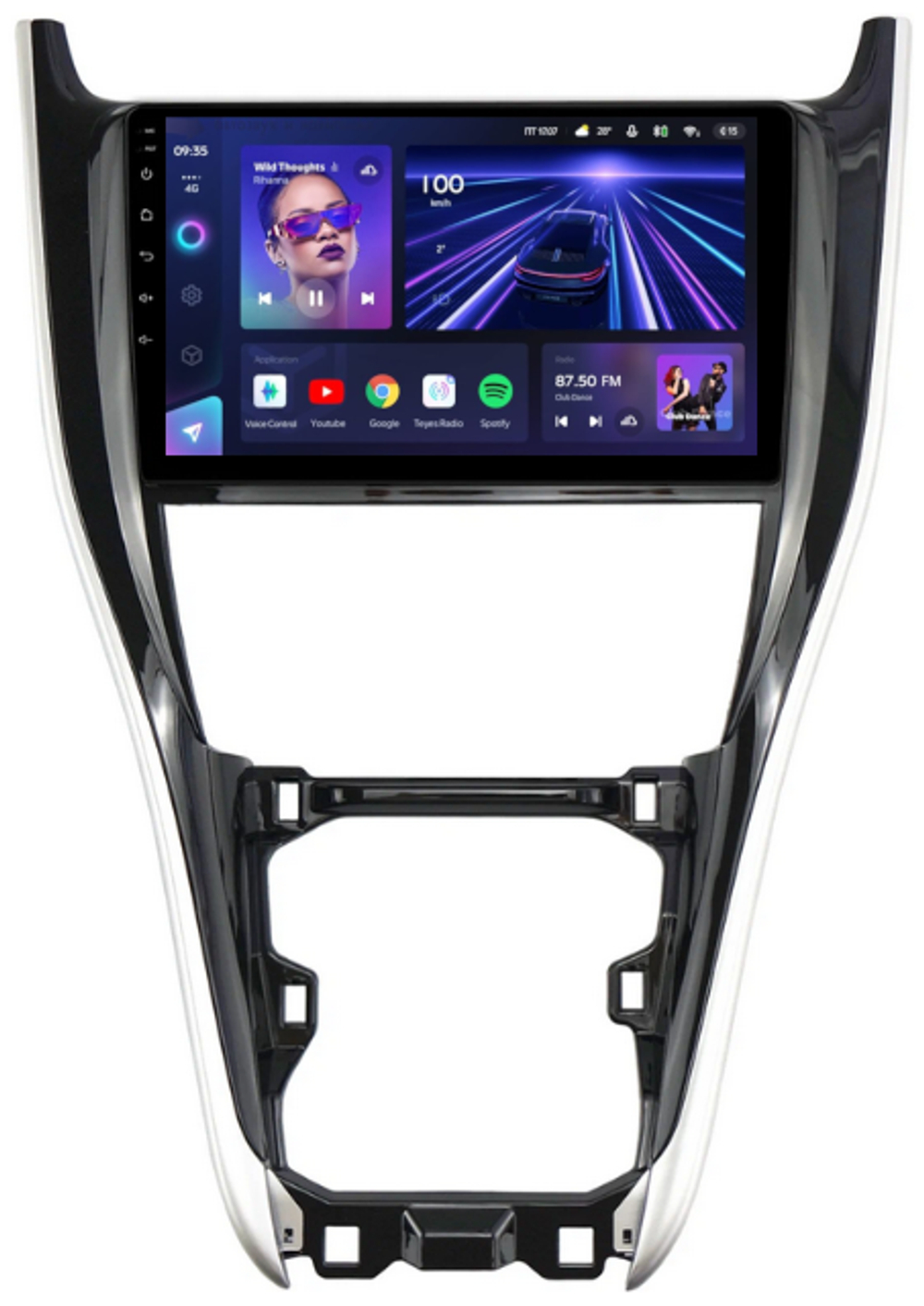 Магнитола для Toyota Harrier 3 XU60 2017-2020 (большая рамка) - Teyes CC3L на Android 10, 8-ядер, CarPlay, 4G SIM-слот