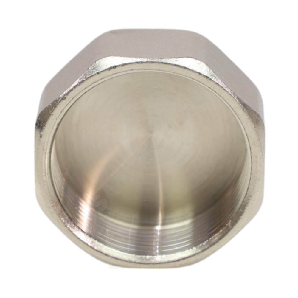 Заглушка латунь никель Ду 20 (3/4") ВР VALFEX VF.590.N.034