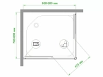 Душевой уголок Royal Bath RB8090HPD-C-BL 90х80 матовый