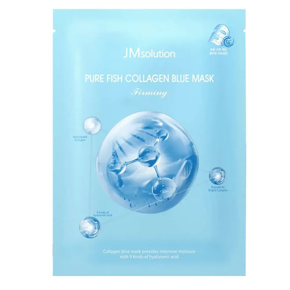 JMsolution Pure Fish Collagen Blue Mask, 30ml*1ea Увлажняющая маска с коллагеном для эластичности кожи