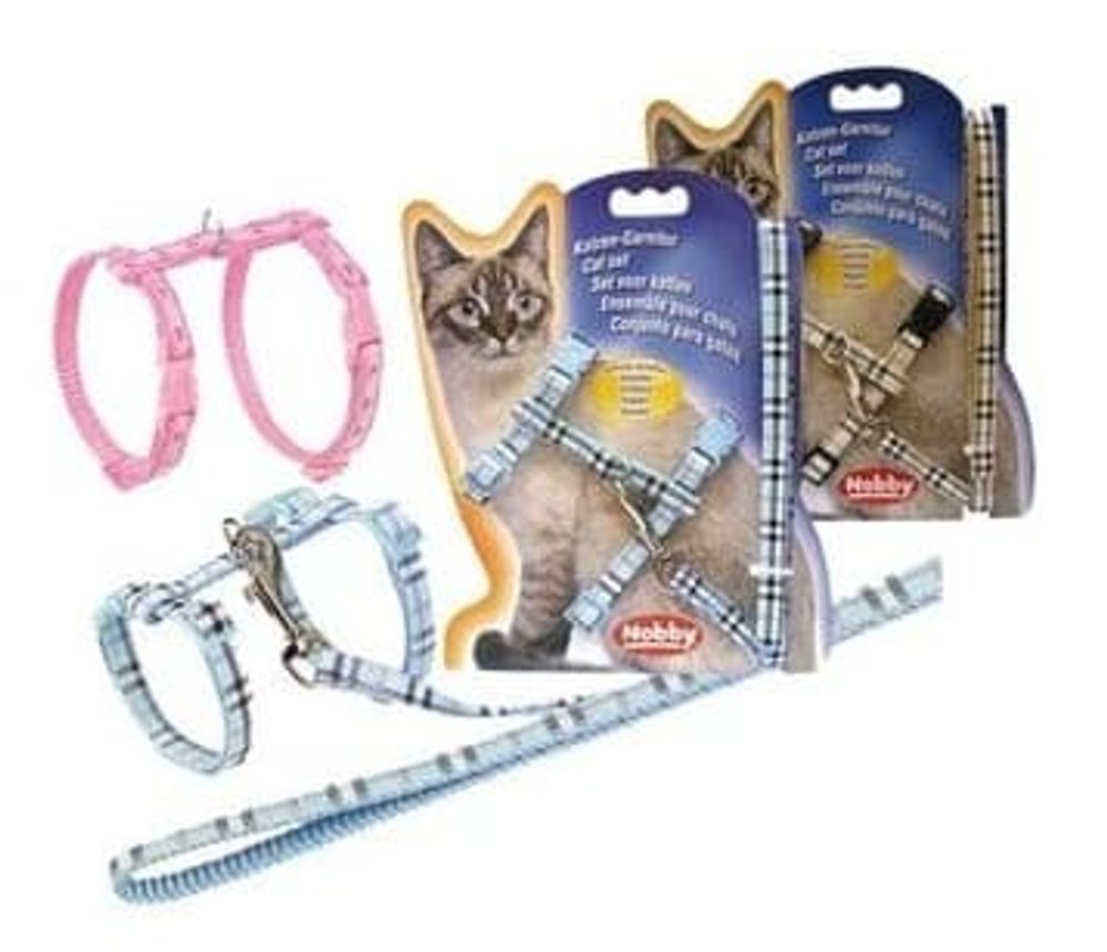 Шлейка д/кошек ТАРТАН бежевый  Nobby