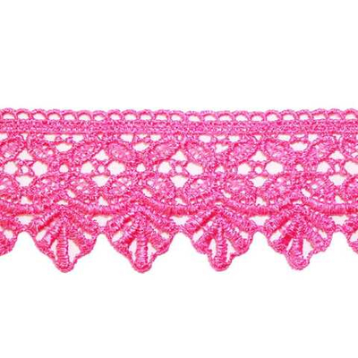 Кружево плетеное, ш. 5,9 см, малиновый