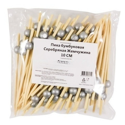 Пики деревянные "Серебряная Жемчужина" 100 мм (100 шт.) (1/40 шт.)