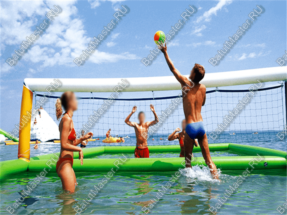 Водный надувной аттракцион «Футбольное, волейбольное поле на воде» 8×4×2 м