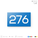 Номер на дверь 276, табличка на дверь для офиса, квартиры, кабинета, аудитории, склада, голубая 120х70 мм, Айдентика Технолоджи