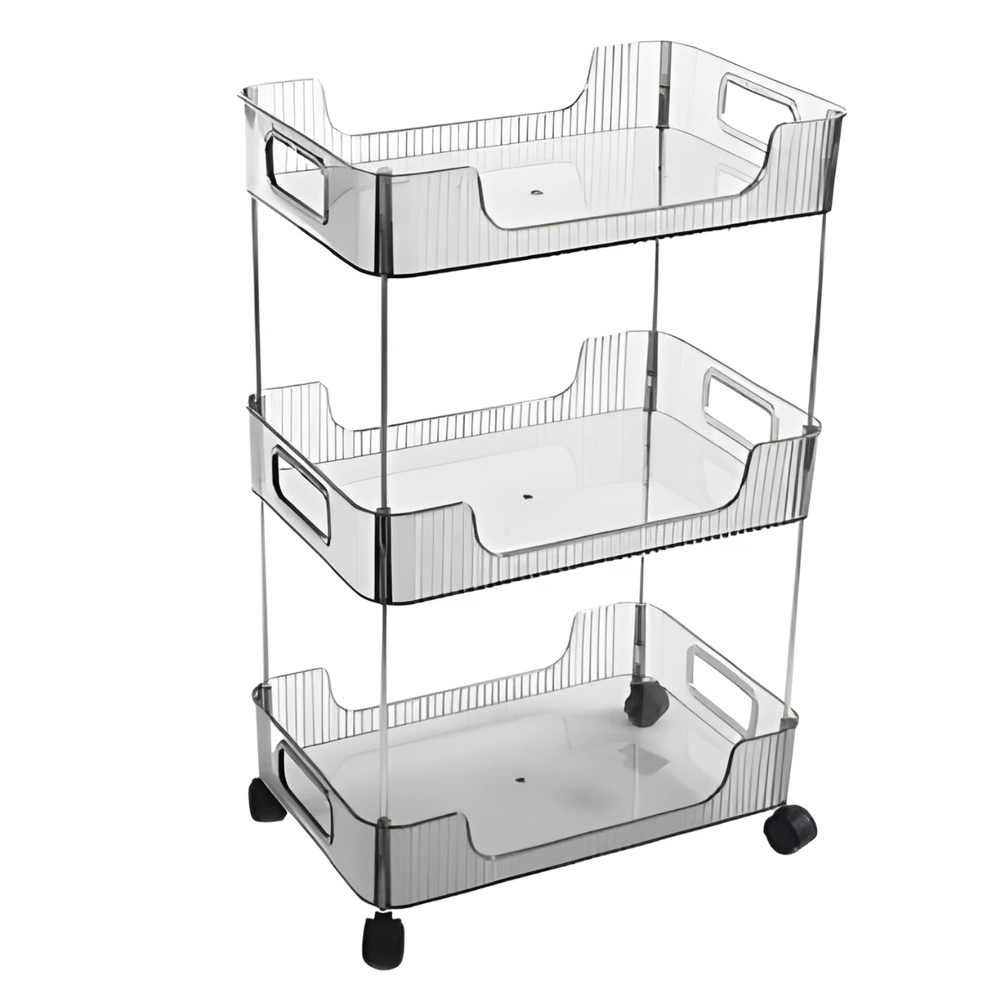 Этажерка 3-х ярусная на колесах, BZ-6063GY