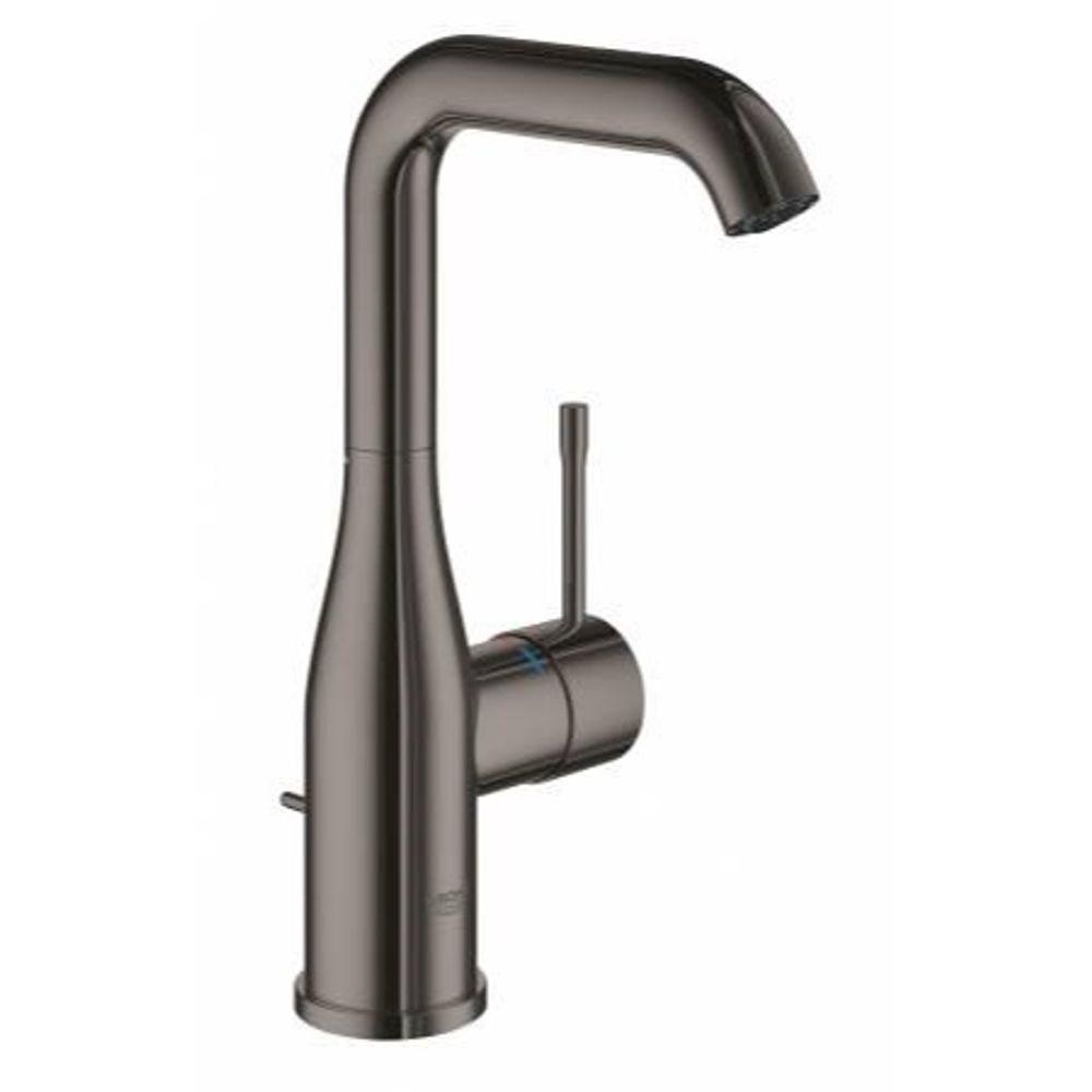 Смеситель для раковины GROHE Essence New с донным клапаном, L-Size, темный графит глянец (32628A01) Смеситель для раковины GROHE Essence New с донным клапаном, L-Size, темный графит глянец (32628A01)