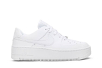 Кроссовки Nike Air Force 1 Sage Triple White (W) (Женская размерная сетка)