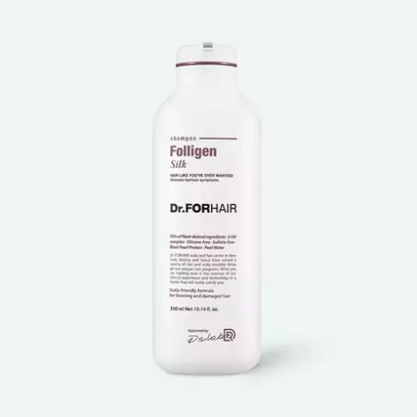 Шампунь от выпадения для поврежденных волос Dr.FOR HAIR Folligen Silk Shampoo 300 мл